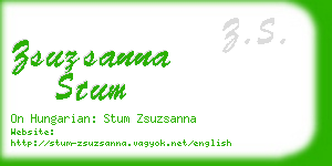 zsuzsanna stum business card